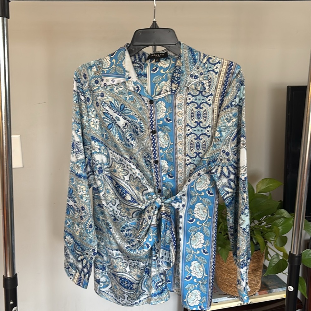 Beulah Style Paisley Button Up Style